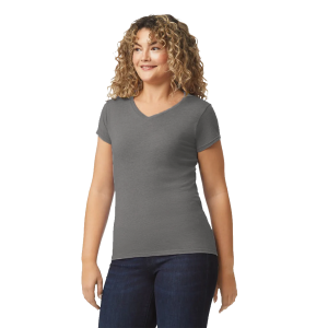 Playera Dama cuello “V” 64V00L – Softstyle