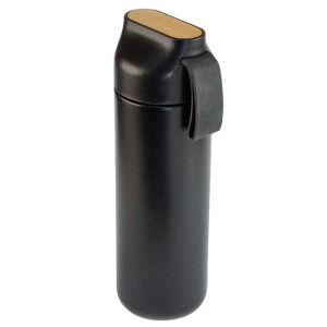 Termo Roble
Sistema de doble pared al vacío. Correa de silicón para sujetar, Detalle de lámina de bamboo en tapa

Material: Acero Inoxidable
Medida: 23 x Ø 7 m
Capacidad: 600 ml
Técnica de impresión: Grabado Láser / Tampografía / Full Color 360
Áre