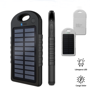 Power bank con celda solar 6,000 mAh