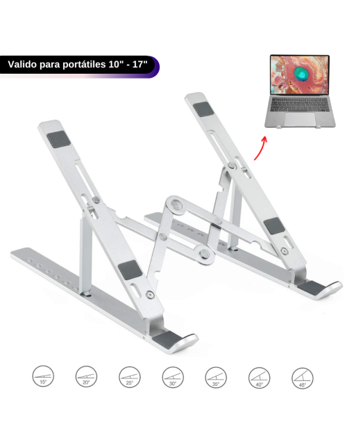 Soporte plegable de aluminio laptop / tableta