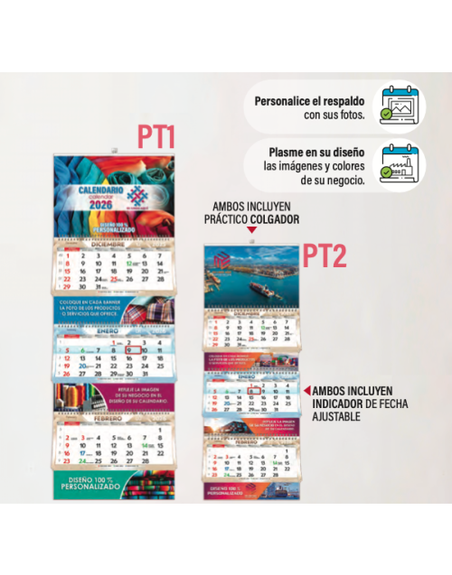 Calendario de pared Trimestral