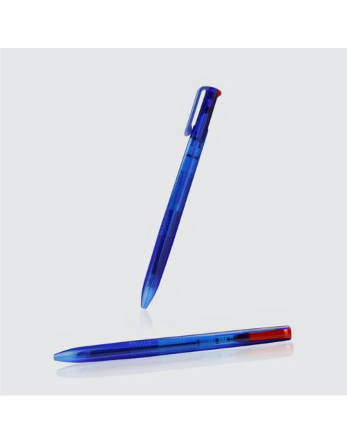 Bolígrafo Duet translúcido tinta roja/azul